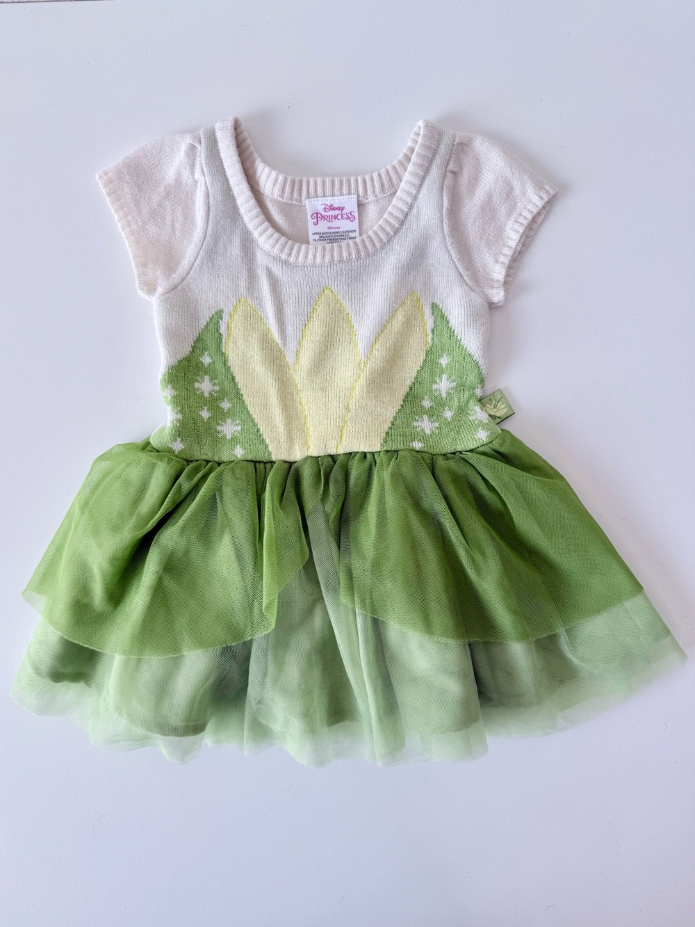 Disney Princess Tiana Knit Tulle Tutu Dress 12M Princess and the Frog Costume